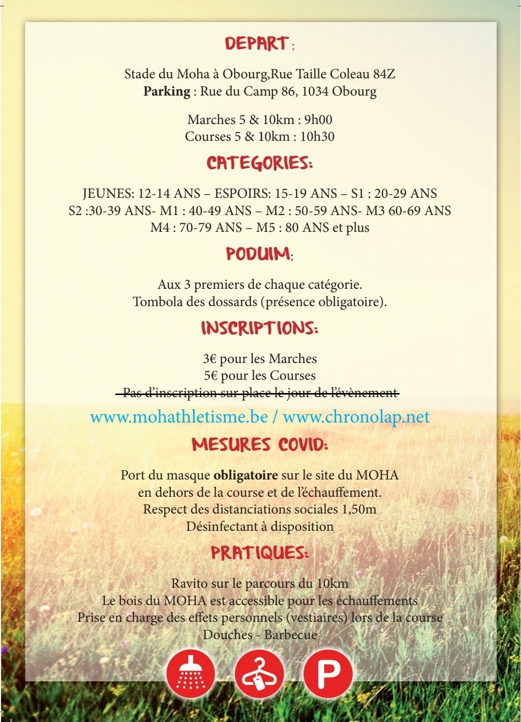 Flyer de la course - verso